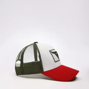 Unisex Tri Color Trucker cap, has a visor by One Player - Image 1