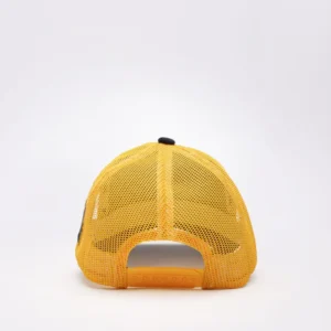 Unisex Blue & Yellow Trucker cap, has a visor by One Player - Image 2