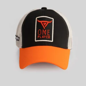 Unisex Orange & Black Trucker Cap by One Player - Image 2