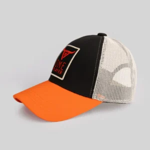 Unisex Orange & Black Trucker Cap by One Player - Image 3