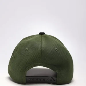 Unisex Green solid baseball cap, has a visor by One Player - Image 5