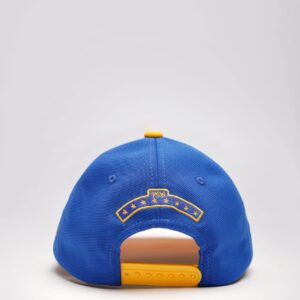 Unisex Yellow & Blue Solid Baseball cap, has a visor by One Player - Image 4